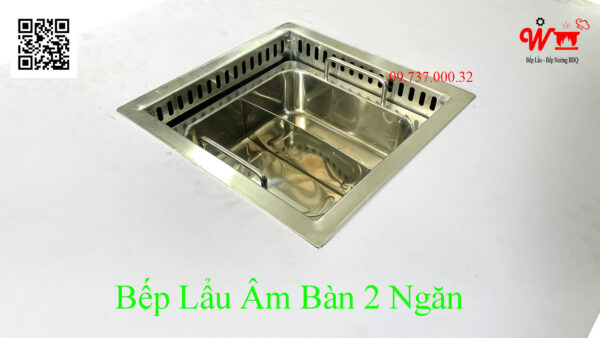 Bếp lẩu âm bàn nhỏ dùng cho 2 đến 4 người, bàn ăn nhỏ
