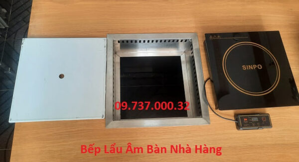 Bếp từ nhà hàng, bếp lẩu vuông âm bàn 1 ngăn , 2 ngăn, 3 ngăn, 4 ngăn - Ảnh 4