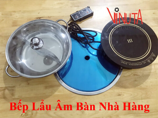 bếp lẩu âm bàn | bộ bếp lẩu hình tròn âm bàn nhà hàng | bếp lẩu quán ăn - Ảnh 5