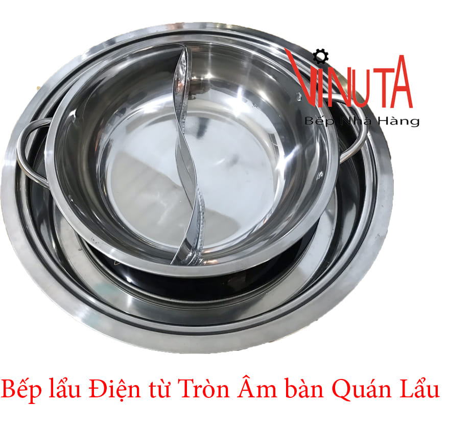 bếp lẩu điện từ tròn âm bàn quán lẩu