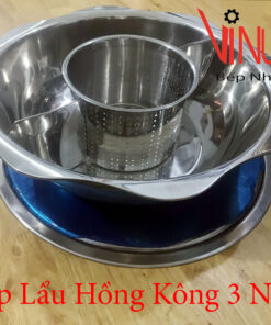 Alternative view of Mua nồi lẩu inox hình tròn 3 ngăn, bảo đảm uy tín, chất lượng, giá rẻ