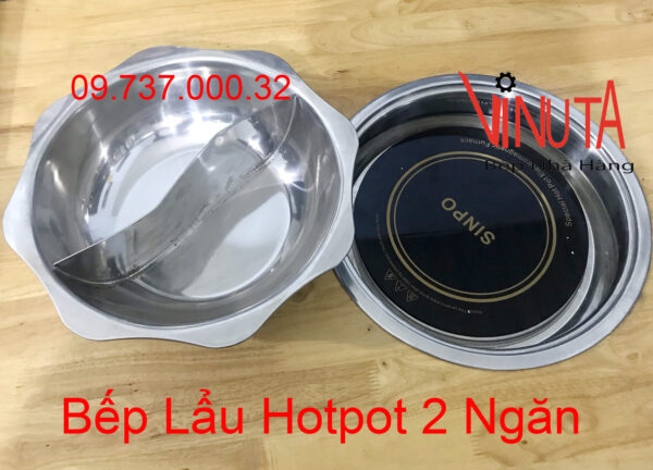 bếp lẩu inox 2 ngăn | bộ bếp lẩu inox 2 ngăn nhà, hotpot, lẩu âm dương giá rẻ - Ảnh 2