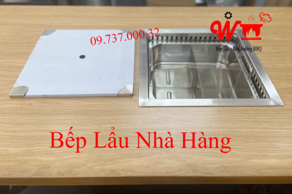 Bếp lẩu âm bàn 1,2,3,4 ngăn riêng biệt, SetUp Bộ bếp lẩu đặt âm bàn dùng cho Nhà Hàng, quán lẩu, gia đình - Ảnh 7