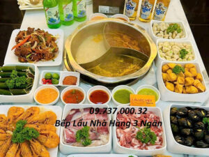 Bếp lẩu nhà hàng 3 ngăn, Bếp từ đơn tròn âm bàn nồi lẩu inox 3 ngăn