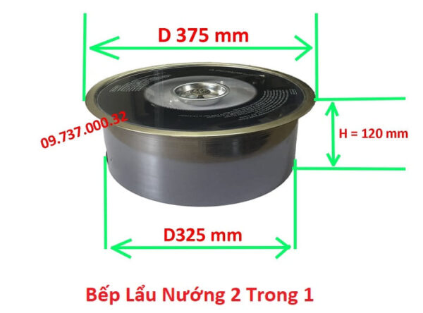 Bếp lẩu nướng điện nhà hàng, bếp lẩu nướng bbq 2 trong 1 âm bàn - Ảnh 3