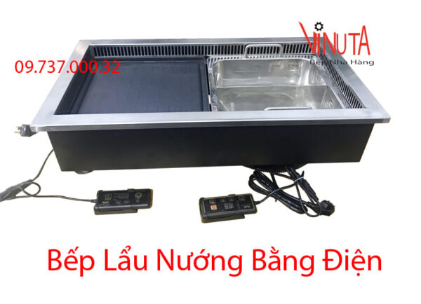 bếp lẩu và nướng | bếp vừa lẩu vừa nướng bằng điện | Nồi nướng và lẩu bằng điện - Ảnh 2