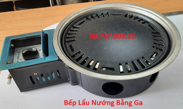 Bếp lẩu nướng bằng ga, Bếp ga lẩu nướng đa năng 2 trong một âm bàn