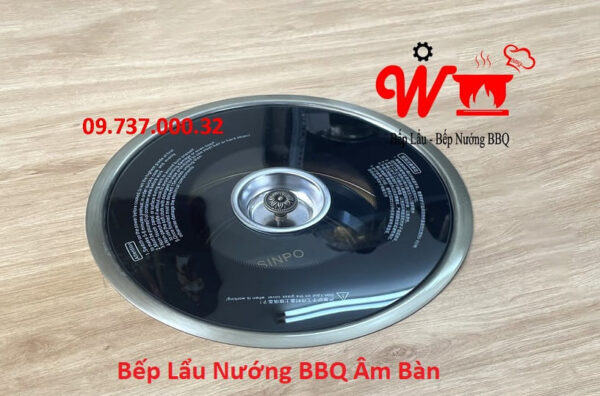 Bếp lẩu nướng điện nhà hàng, bếp lẩu nướng bbq 2 trong 1 âm bàn - Ảnh 2
