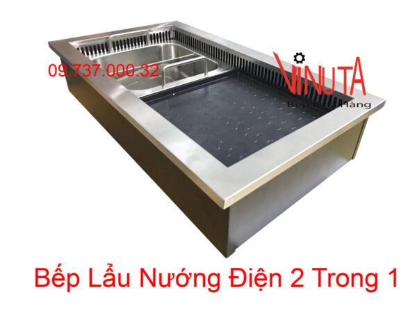 bếp lẩu nướng 2 trong 1 | nồi lẩu nướng điện đa năng 2 trong 1 nhà hàng giá rẻ - Ảnh 6