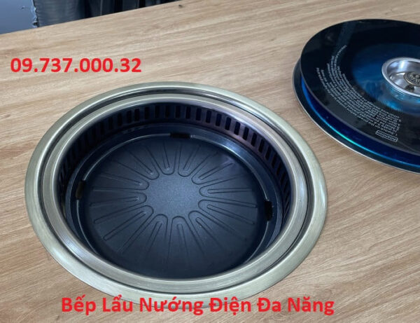 Bếp lẩu nướng điện nhà hàng, bếp lẩu nướng bbq 2 trong 1 âm bàn - Ảnh 5