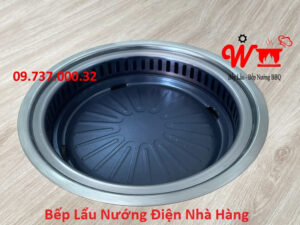 Bếp lẩu nướng điện nhà hàng, bếp lẩu nướng bbq 2 trong 1 âm bàn