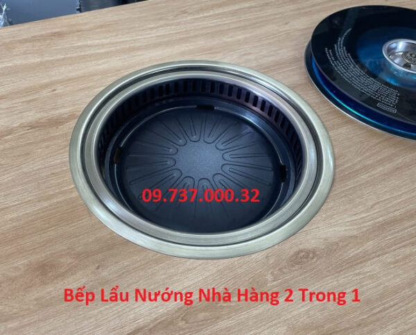 Bếp lẩu nướng điện âm bàn, bếp lẩu nướng BBQ nhà hàng sang trọng - Ảnh 3