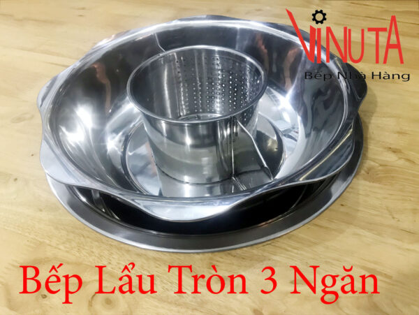Mua nồi lẩu inox hình tròn 3 ngăn, bảo đảm uy tín, chất lượng, giá rẻ - Ảnh 5