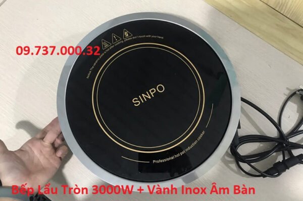 Bếp từ âm bàn tròn 3000W, mua bếp lẩu âm bàn nhà hàng tốt nhất, giá rẻ - Ảnh 5
