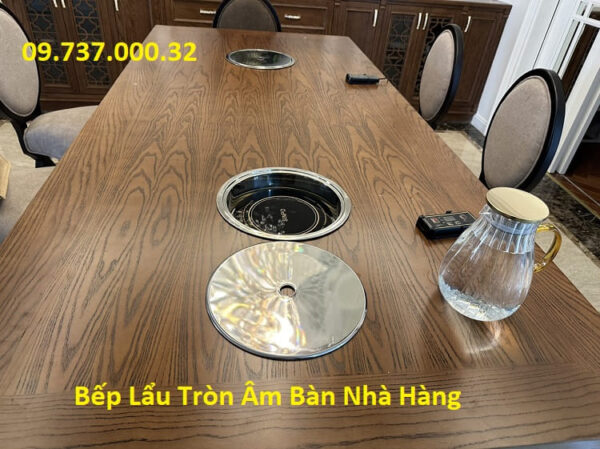 Bếp từ âm bàn tròn 3000W, mua bếp lẩu âm bàn nhà hàng tốt nhất, giá rẻ - Ảnh 8