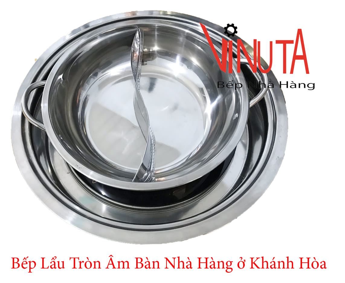 bếp lẩu tròn âm bàn nhà hàng ở khánh hòa