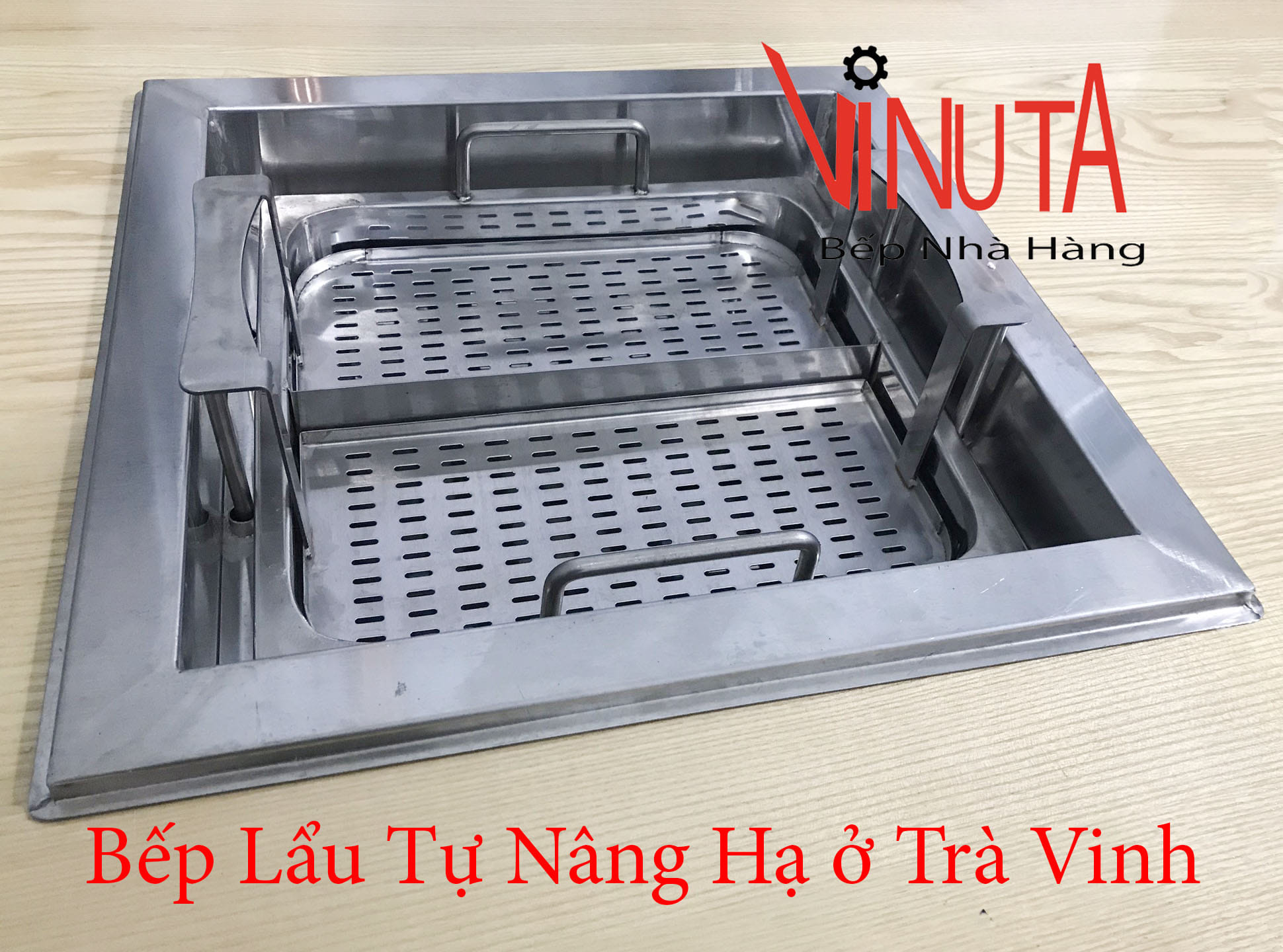 bếp lẩu tự nâng hạ ở trà vinh