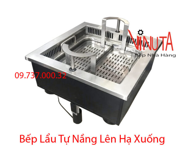 nồi lẩu tự nâng | bếp lẩu tự nâng lên hạ xuống, nồi lẩu tự hành, lẩu thang máy - Ảnh 3