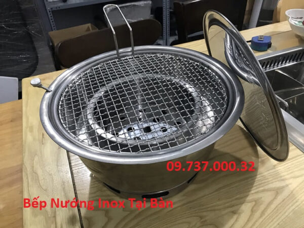 Bếp nướng âm bàn nhà hàng, bếp nướng than BBQ tại bàn không khói - Ảnh 2