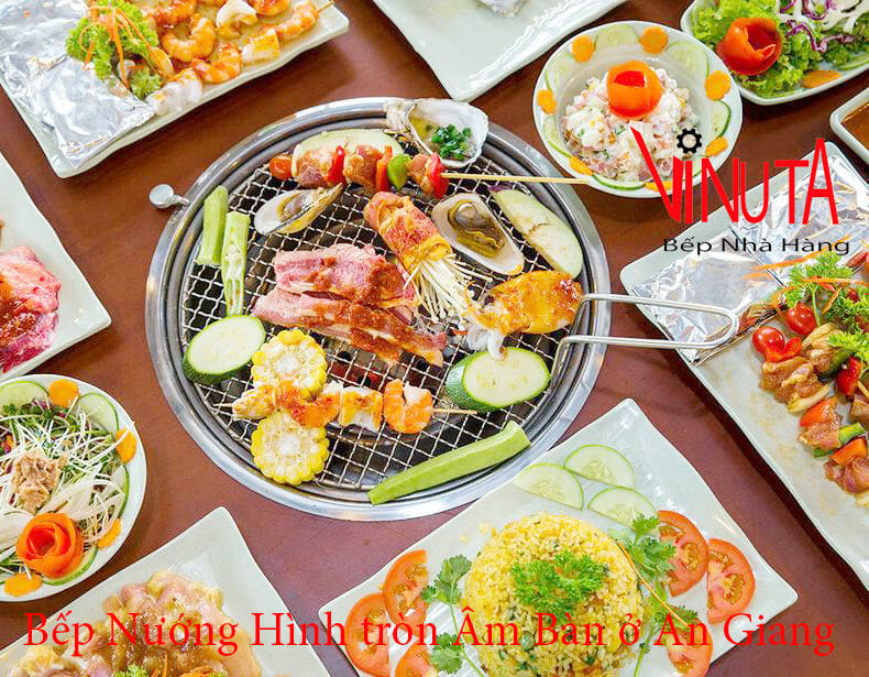bếp nướng âm bàn hình tròn ở an giang