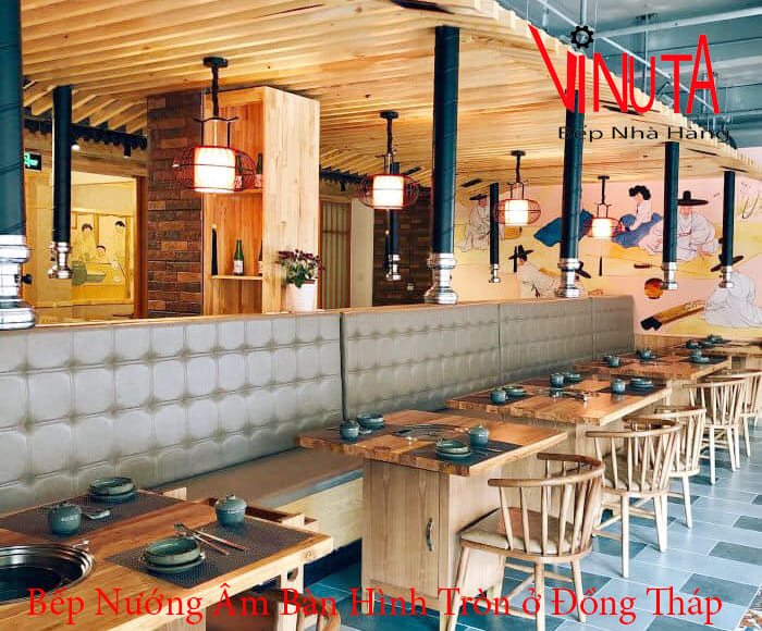 bếp nướng âm bàn hình tròn ở đồng tháp