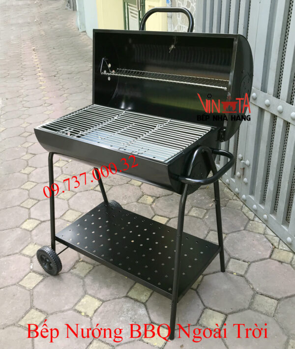bếp nướng thùng phuy bbq, lò nướng than hoa ngoài trời giá rẻ, đẹp, tiện dụng - Ảnh 6
