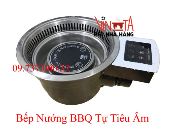 Bếp nướng tự tiêu, Lò nướng bbq âm bàn bằng điện tự tiêu khói mùi giá rẻ - Ảnh 3