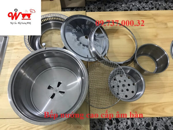 Chậu đựng than bếp nướng, bát than,tô chứa than hoa bếp nướng âm bàn - Ảnh 8
