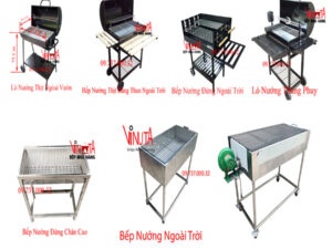 Bếp nướng chân cao, lò nướng than hoa sân vườn, bếp nướng đứng ngoài Trời