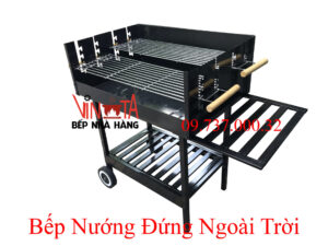 Lò nướng ngoài trời, Bếp nướng than hoa bbq chân cao chất lượng giá rẻ uy tín
