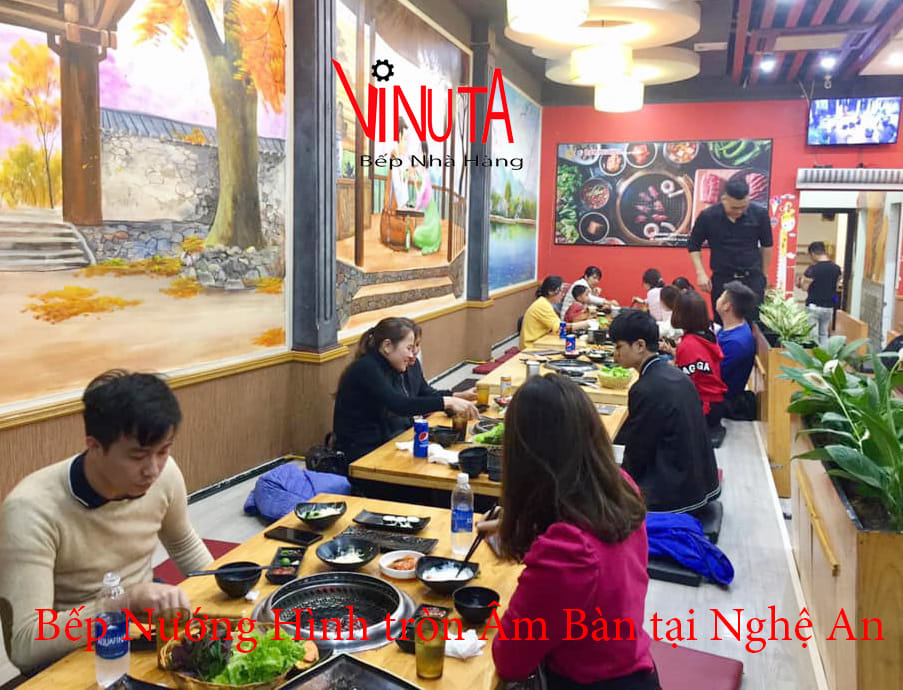 bếp nướng hình tròn âm bàn tại nghệ an
