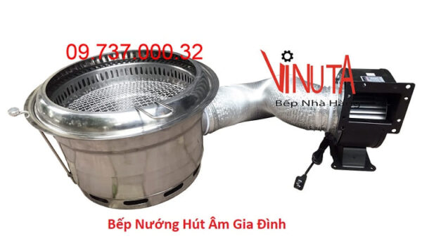 Bếp nướng BBQ hút âm, bếp nướng than hoa tại bàn không khói giá rẻ - Ảnh 8