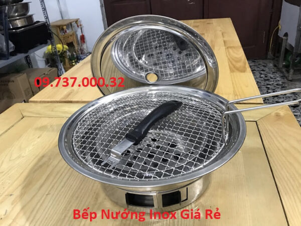 Bếp nướng than BBQ tại bàn, bếp nướng tròn dùng cho quán ăn nhà hàng - Ảnh 7