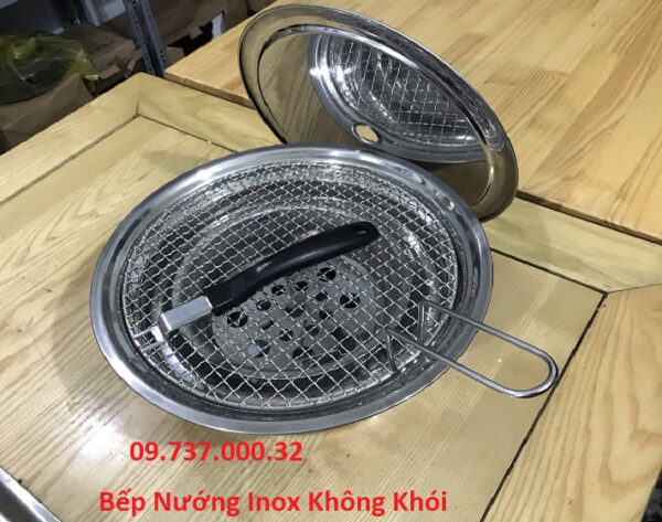 Bếp nướng than hoa tại bàn, Bếp nướng BBQ âm bàn giá rẻ, lò nướng thịt - Ảnh 3
