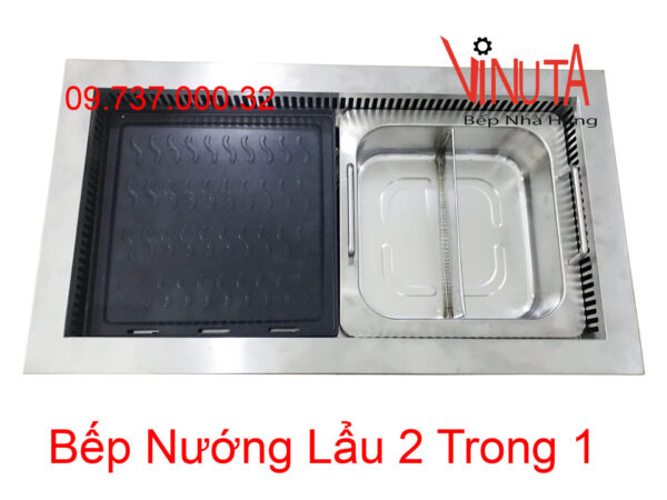 bếp lẩu nướng 2 trong 1 | nồi lẩu nướng điện đa năng 2 trong 1 nhà hàng giá rẻ - Ảnh 7