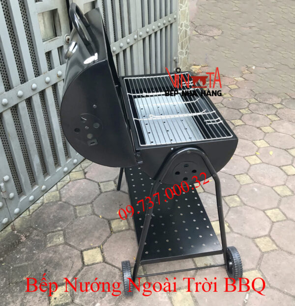 bếp nướng thùng phuy bbq, lò nướng than hoa ngoài trời giá rẻ, đẹp, tiện dụng - Ảnh 5