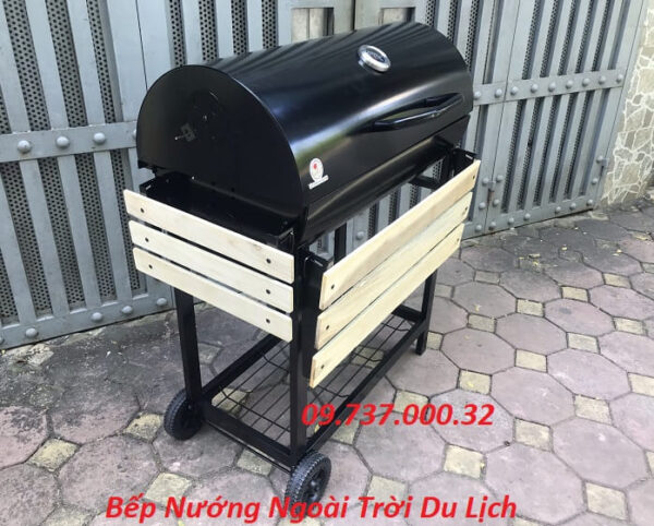 Bếp nướng thùng phuy giá đỡ, bếp nướng BBQ dã ngoại, du lịch, cắm trại - Ảnh 3