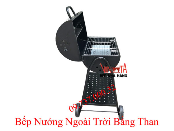 bếp nướng thùng phuy bbq, lò nướng than hoa ngoài trời giá rẻ, đẹp, tiện dụng - Ảnh 7