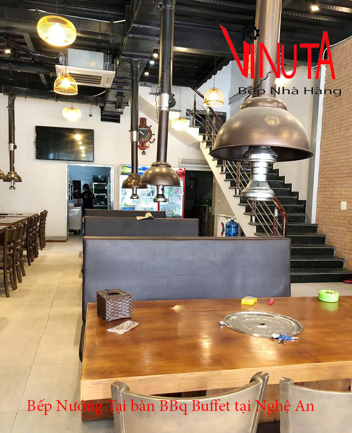 bếp nướng tại bàn bbq buffet tại nghệ an