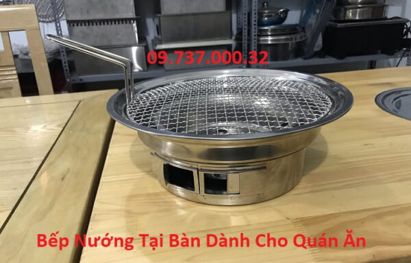 Bếp nướng than BBQ tại bàn, bếp nướng tròn dùng cho quán ăn nhà hàng - Ảnh 8
