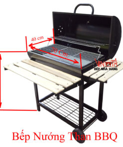 Alternative view of lò nướng than ngoài trời, bếp nướng bbq home chân cao có nắp đậy giá rẻ