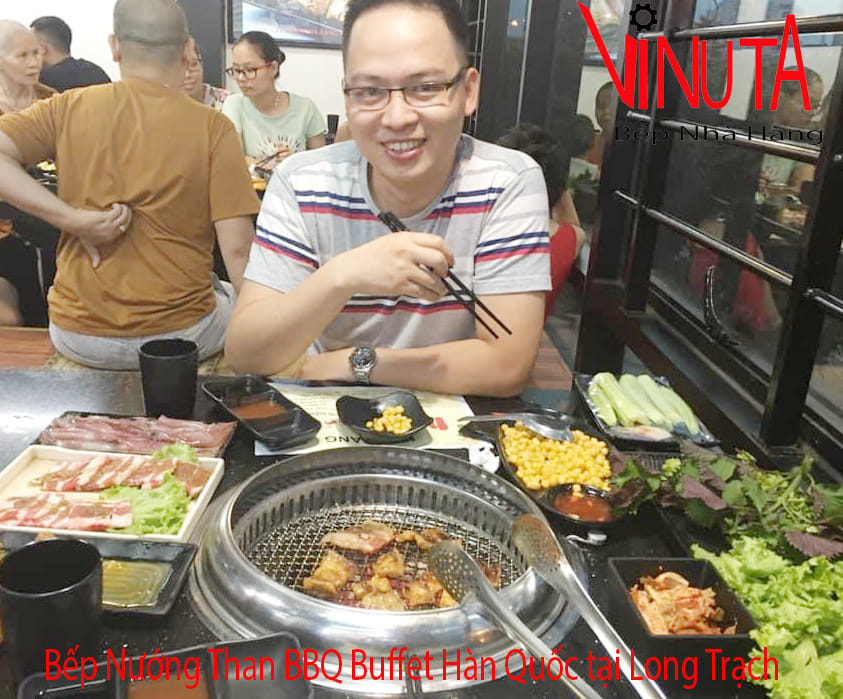bếp nướng than bbq buffet hàn quốc tại Long trạch