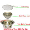 Bếp nướng than BBQ tại bàn, bếp nướng tròn dùng cho quán ăn nhà hàng