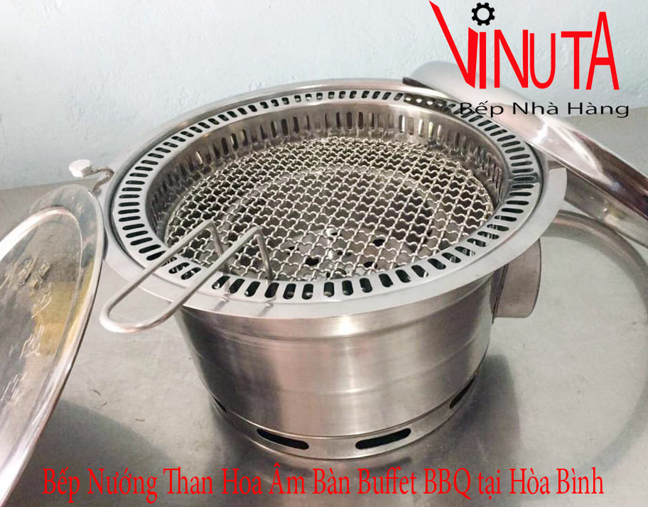 bếp nướng than hoa âm bàn buffet bbq tại hòa bình