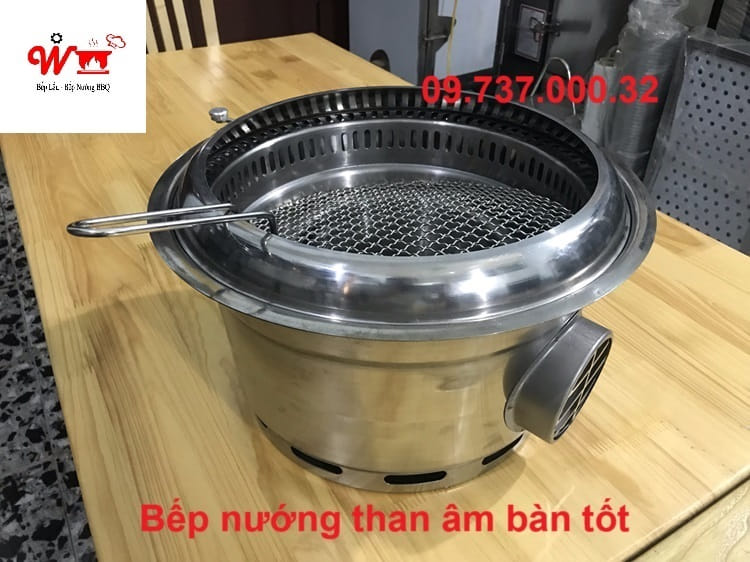 bếp nướng than hoa âm bàn chất