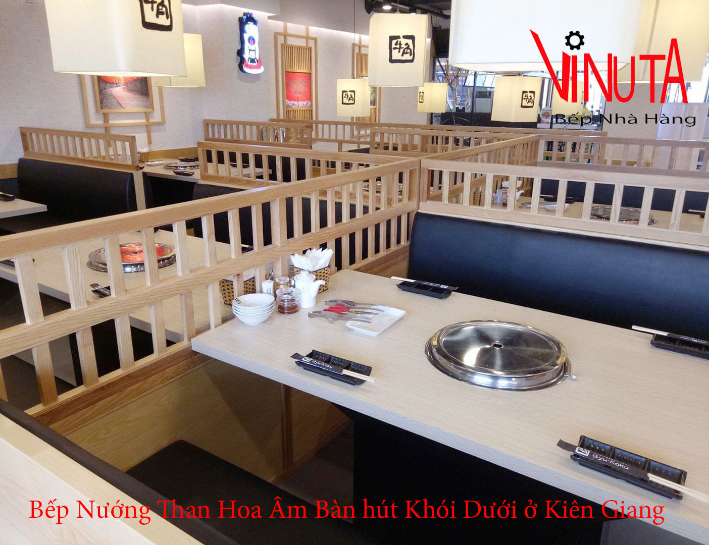 bếp nướng than hoa âm bàn hút khói dưới ở kiên giang