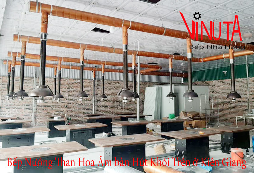 bếp nướng than hoa âm bàn hút khói trên ở kiên giang