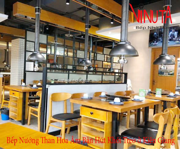 bếp nướng than hoa âm bàn hút khói treo ở kiên giang