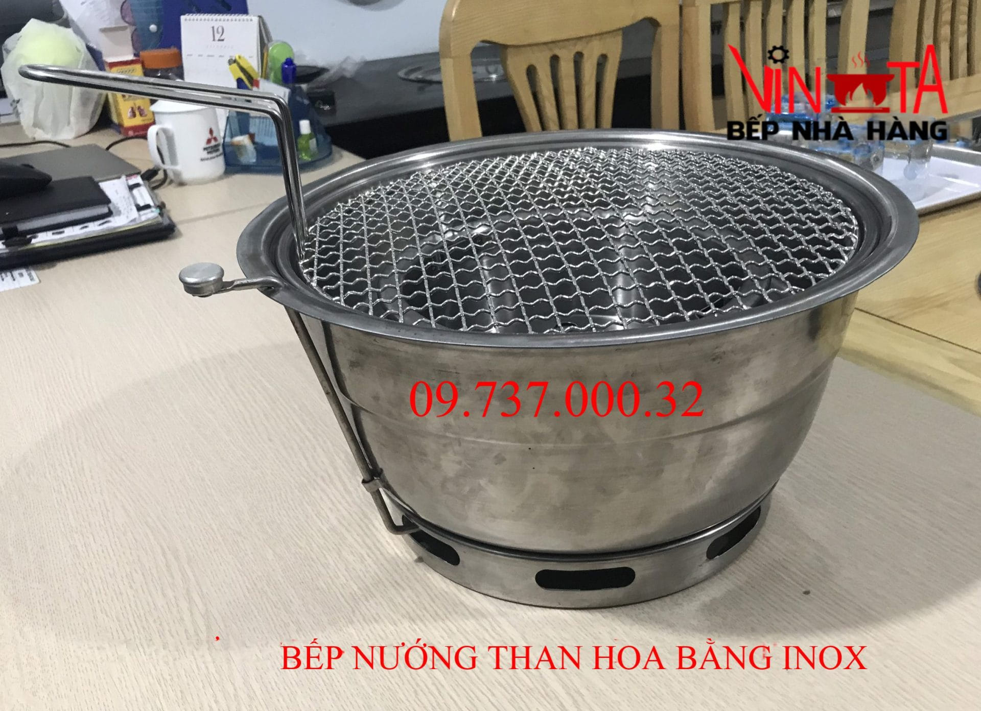 bếp nướng than hoa bằng inox