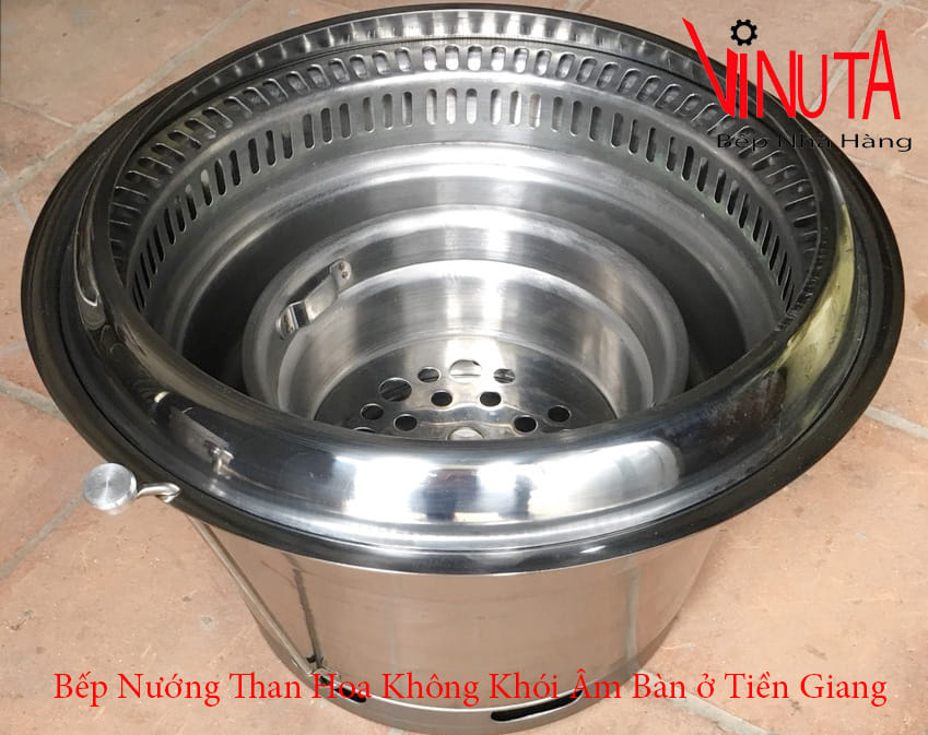 bếp nướng than hoa không khói âm bàn ở tiền giang